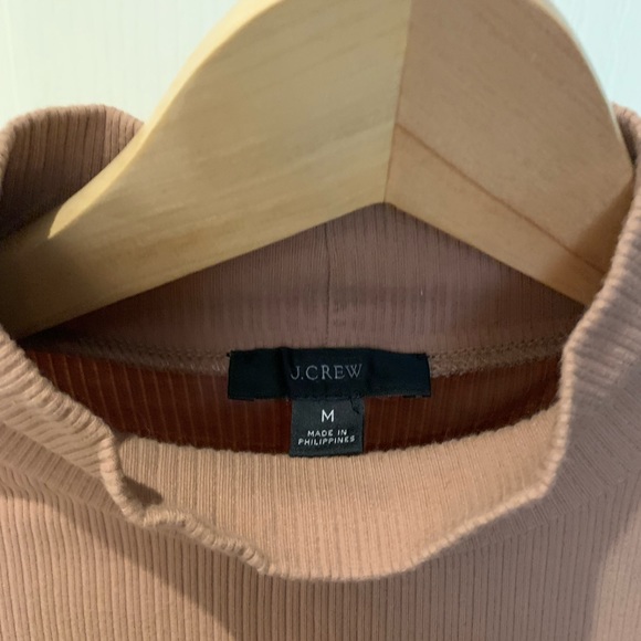 JCrew Ribbed stretch-cotton mockneck top - Picture 3 of 6